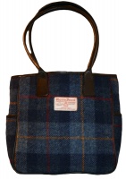 James Sienna Tote Harris Tweed Bag Blue Check